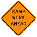 MUTCD W20-1A Ramp Work Ahead
