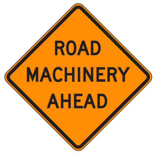 MUTCD W21-3 Road Machinery Ahead