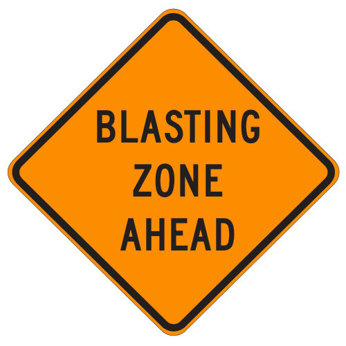 MUTCD W22-1 Blasting Zone Ahead