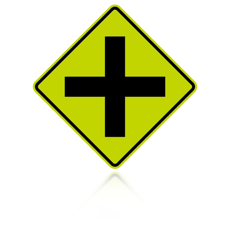 MUTCD W2-1 Crossroad Intersection