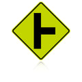 MUTCD W2-2R Side Road Intersection Right