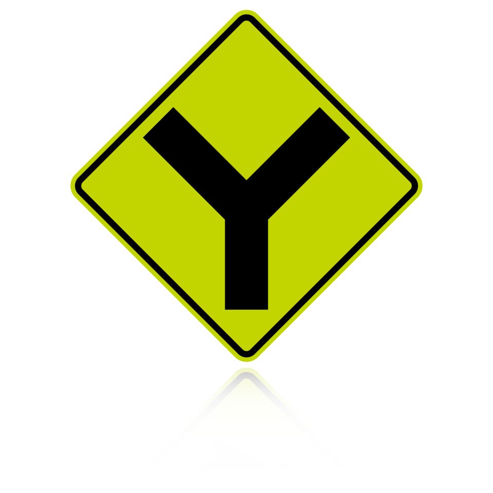 MUTCD W2-5 Y Intersection