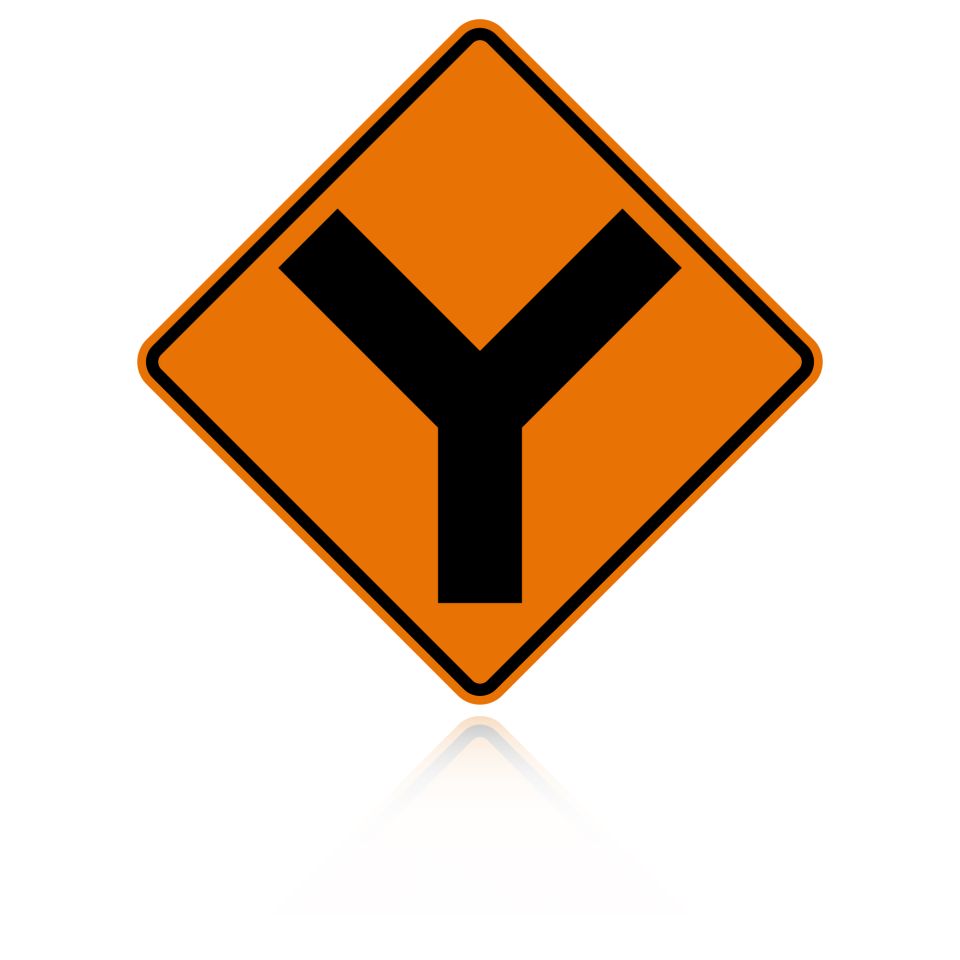 MUTCD W2-5 Y Intersection