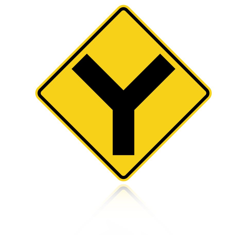 MUTCD W2-5 Y Intersection