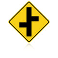 MUTCD W2-7 (L&R) Offset Side Road Intersection