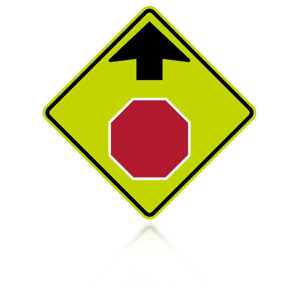 MUTCD W3-1 Stop Sign Ahead