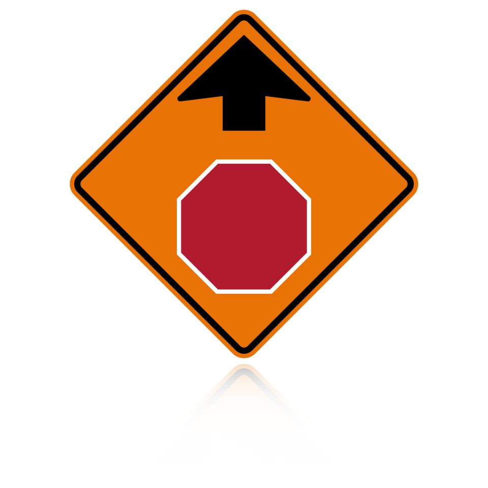 MUTCD W3-1 Stop Sign Ahead
