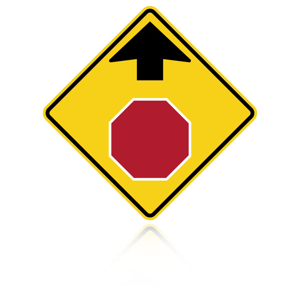 MUTCD W3-1 Stop Sign Ahead
