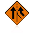 MUTCD W4-3R Added Lane Right