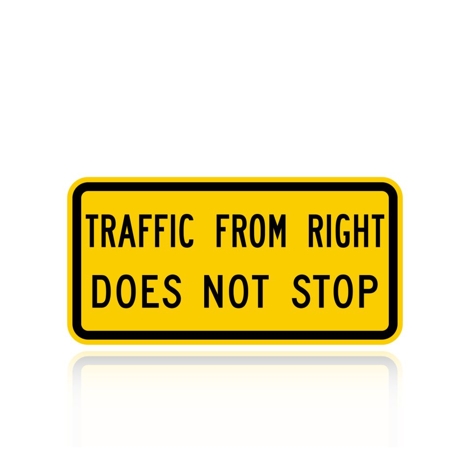MUTCD W4-4APR Traffic From Right Does Not Stop
