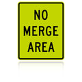 MUTCD W4-5P No Merge Area