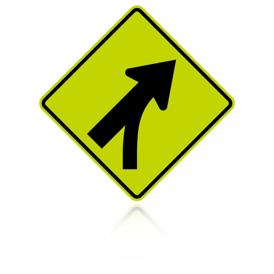 MUTCD W4-5 Entering Roadway Merge Right