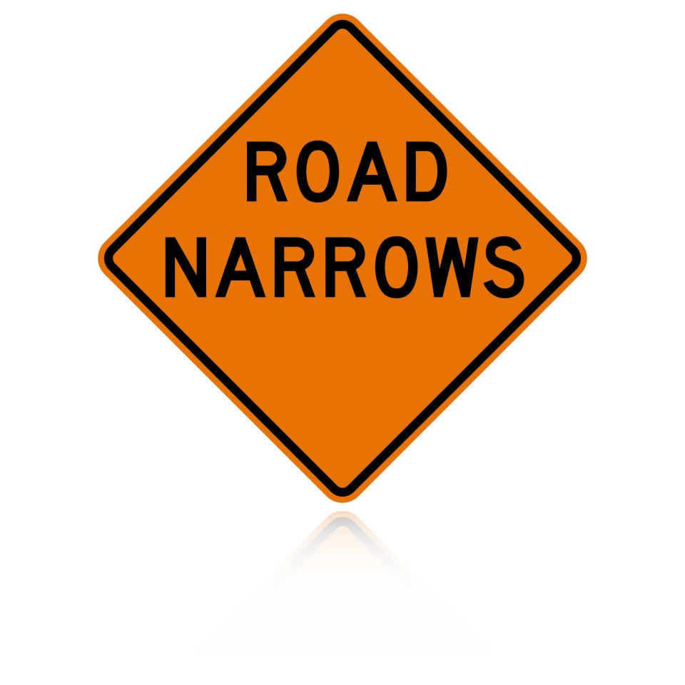 MUTCD W5-1 Road Narrows