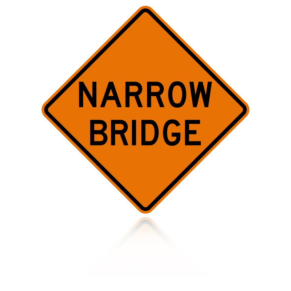 MUTCD W5-2 Narrow Bridge