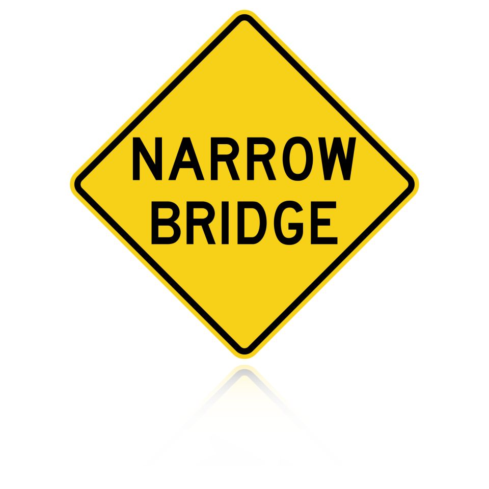 MUTCD W5-2 Narrow Bridge