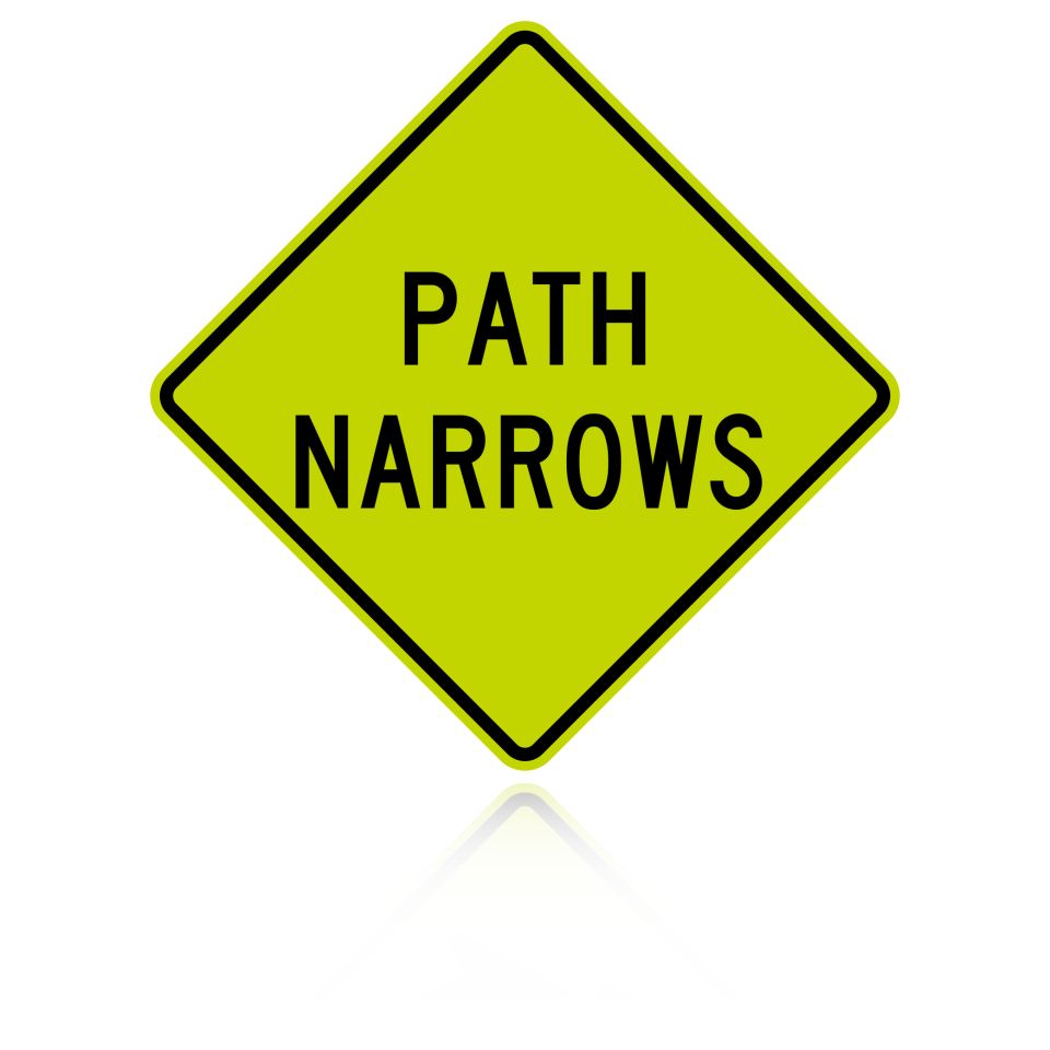 MUTCD W5-4A Path Narrows