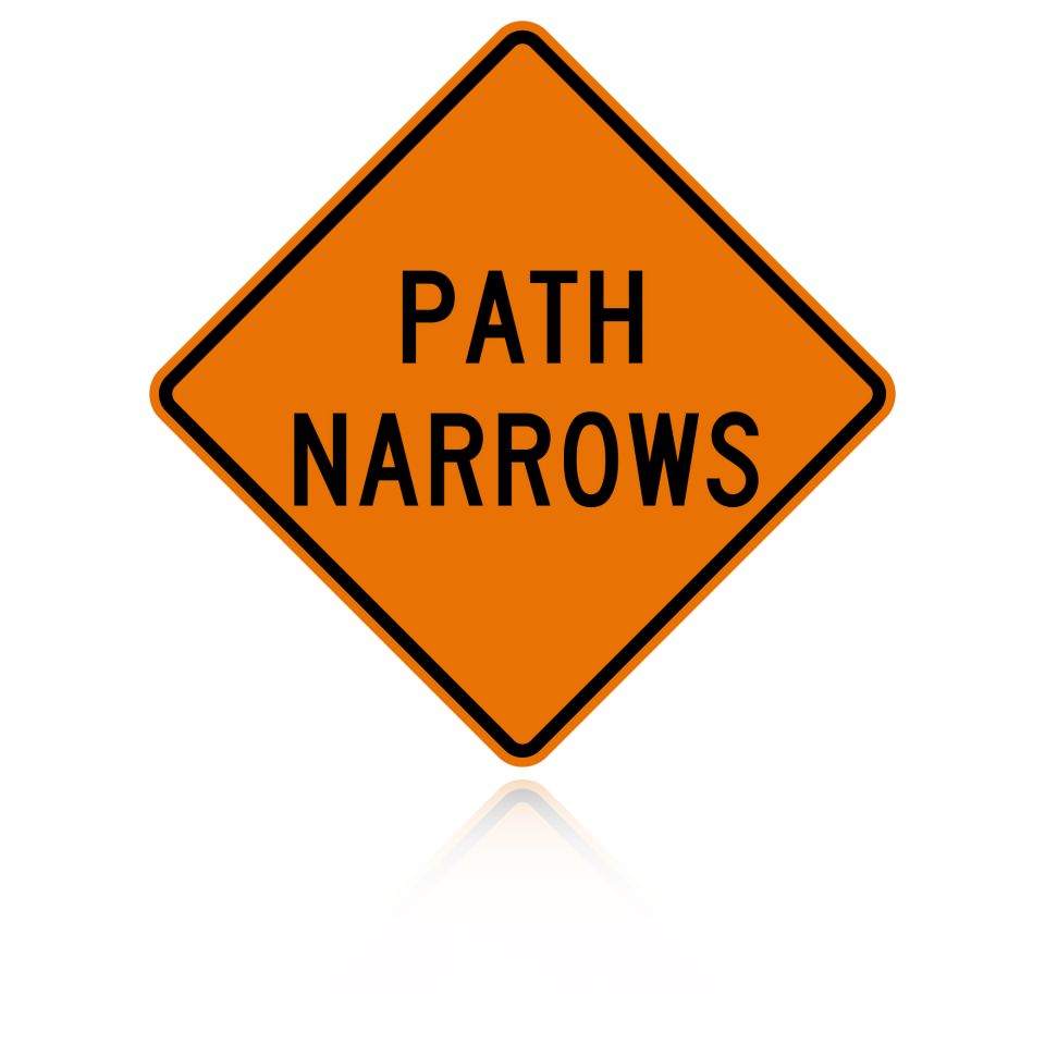 MUTCD W5-4A Path Narrows