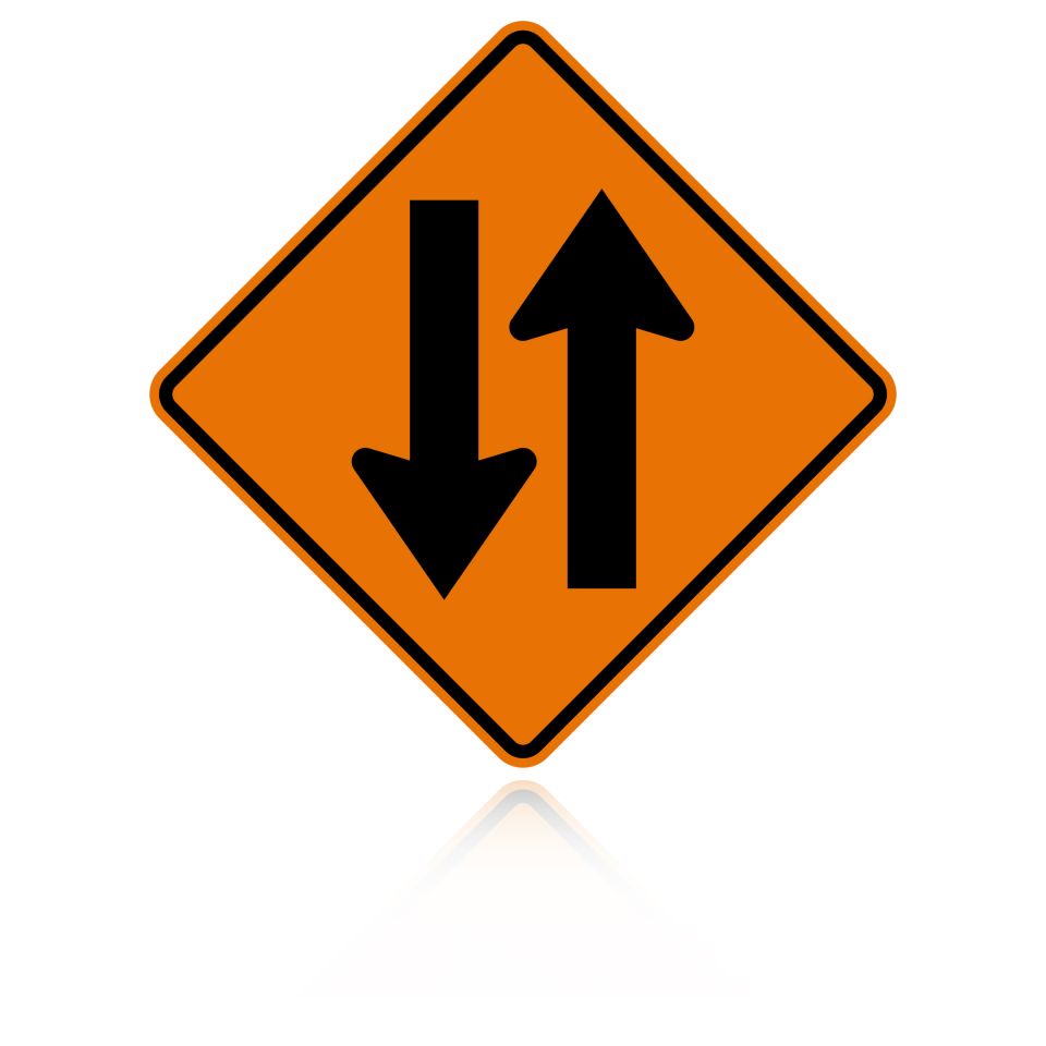 MUTCD W6-3 Two Way Traffic