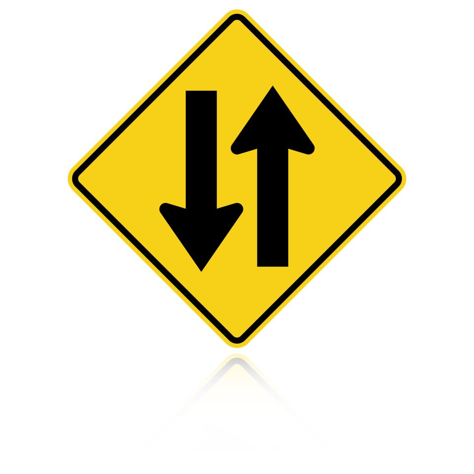 MUTCD W6-3 Two Way Traffic