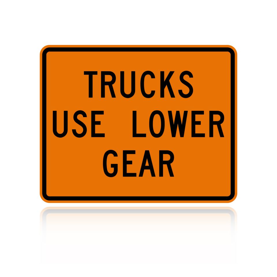 MUTCD W7-2BP Trucks Use Lower Gear