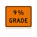 MUTCD W7-3P 9% Grade