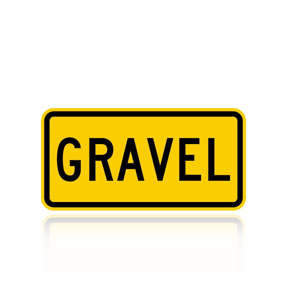 MUTCD W7-4EP Gravel (plaque)