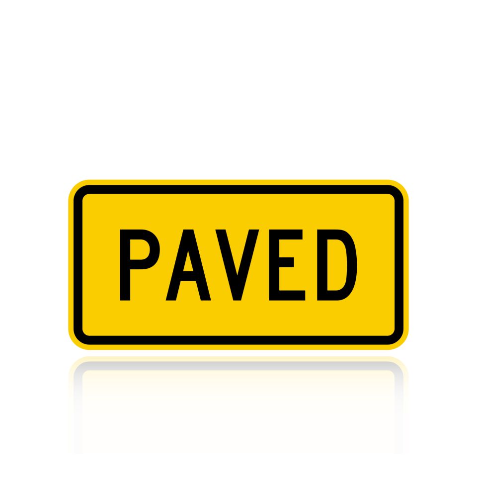 MUTCD W7-4FP Paved (plaque)