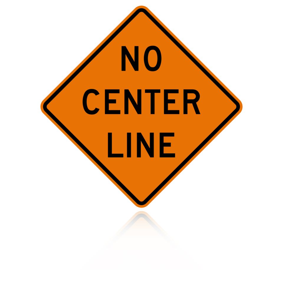 MUTCD W8-12 No Center Line