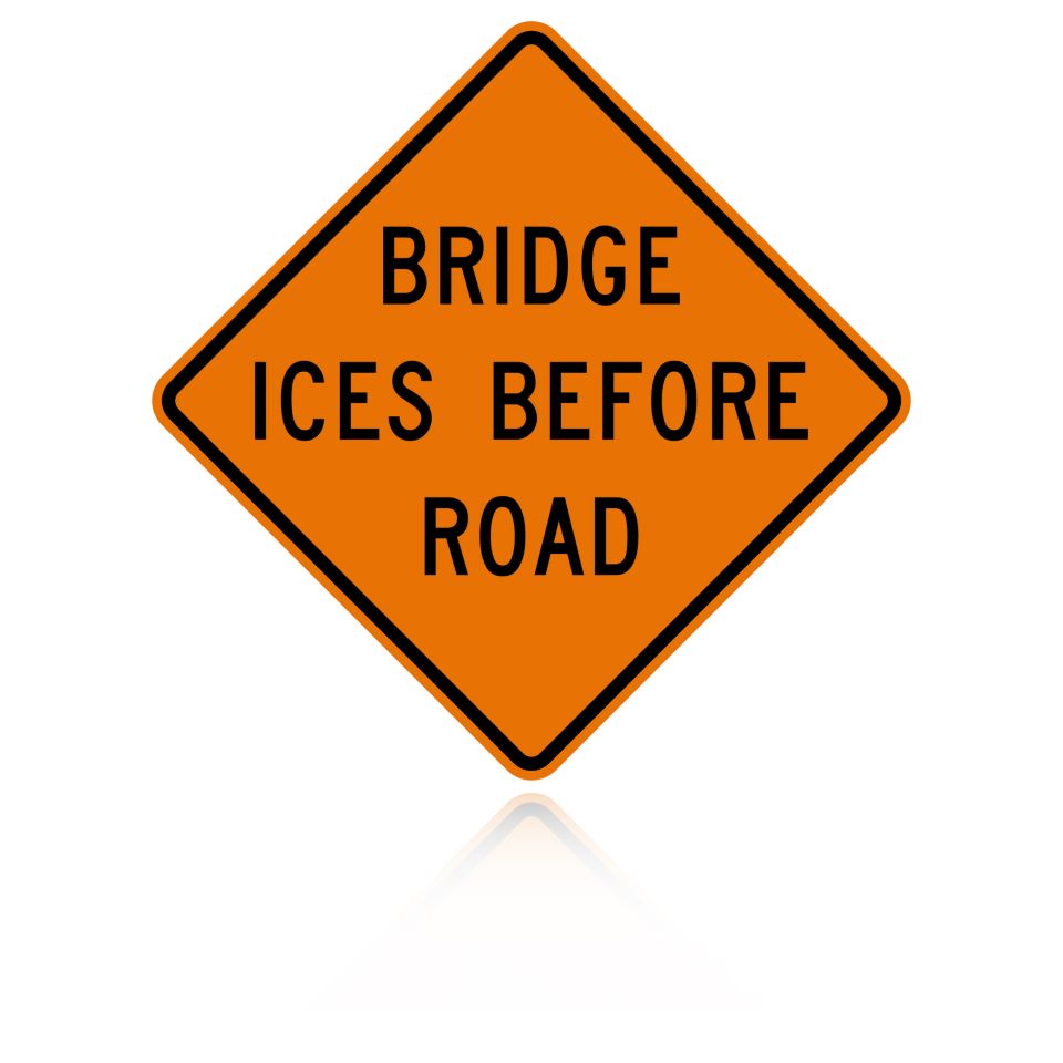 MUTCD W8-13 Bridge Ices Before Road