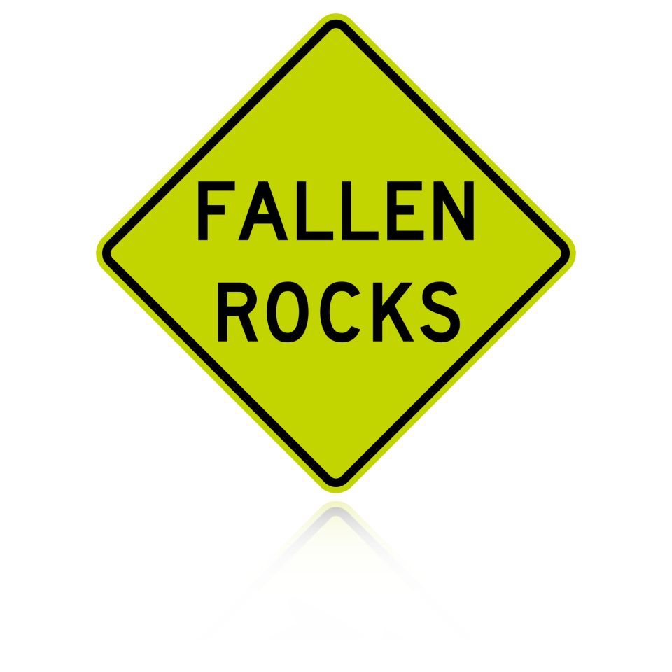 MUTCD W8-14 Fallen Rocks