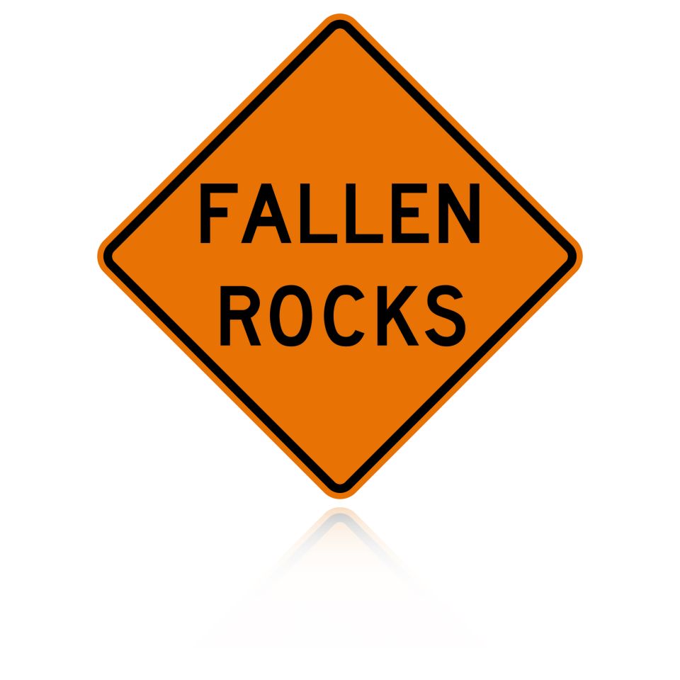 MUTCD W8-14 Fallen Rocks