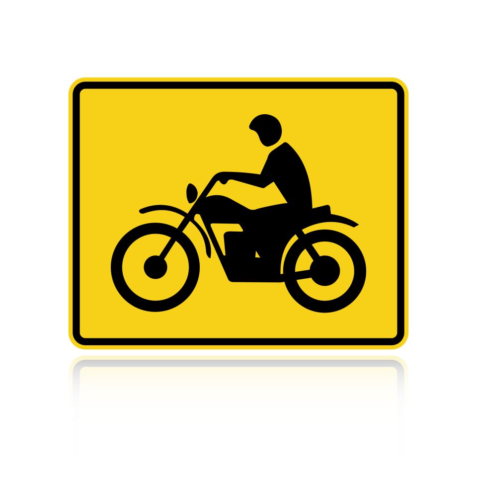 MUTCD W8-15P Motorcycle
