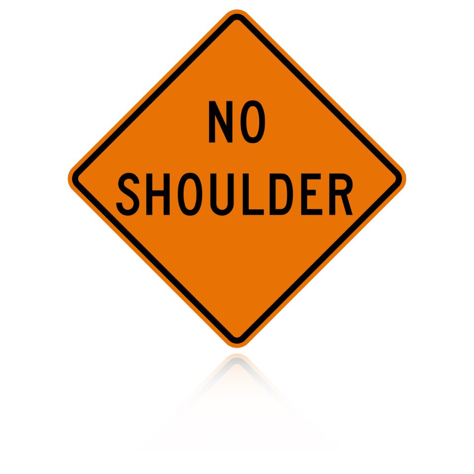 MUTCD W8-23 No Shoulder