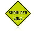 MUTCD W8-25 Shoulder Ends