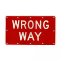 36" x 24" Solar Flashing Wrong Way Sign for Safety