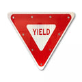 24" Solar Flashing Yield Sign for Enhanced Traffic Safety