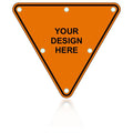 Custom Triangle Shape Solar Flashing LED Sign