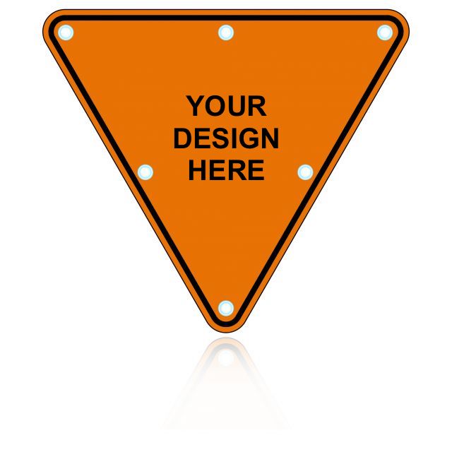 Custom Triangle Shape Solar Flashing LED Sign