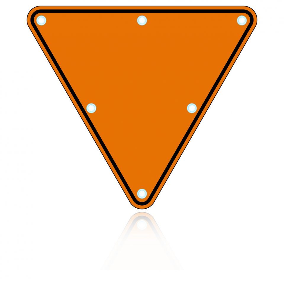 Custom Triangle Shape Solar Flashing LED Sign