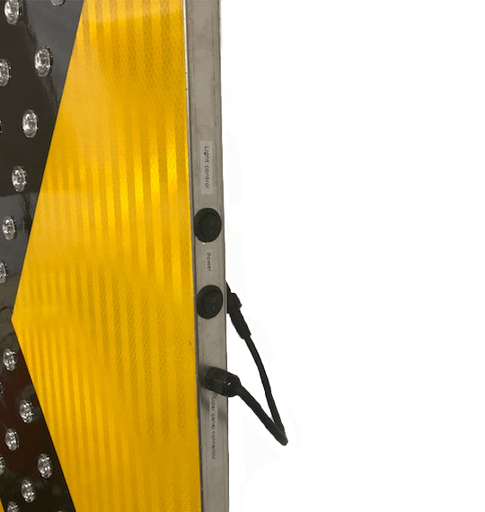 30" Solar Powered LED Flashing Chevron Sharp Curve Road Sign